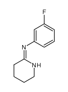 (Z)-3-fluoro-N-(piperidin-2-ylidene)aniline结构式