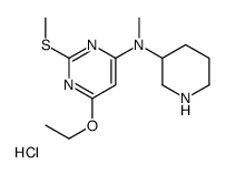 (6-Ethoxy-2-Methylsulfanyl-pyrimidin-4-yl)-Methyl-piperidin-3-yl-amine hydrochloride结构式