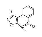 3,5-二甲基-4-(2-硝基苯基)-1,2-恶唑结构式