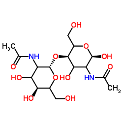 2-Acetamido-4-O-(2-acetamido-2-deoxy-β-D-glycero-hexopyranosyl)-2-deoxy-α-L-glycero-hexopyranose Structure