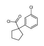 1-(3-chlorophenyl)cyclopentane-1-carbonyl chloride结构式