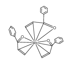 tris(η4-(1-oxo-1-phenylprop-2-ene))molybdenum(0)结构式