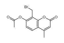 7-acetoxy-8-bromomethyl-4-methylcoumarin Structure