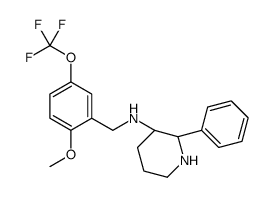(2s-顺式)-n-[[2-甲氧基-5-(三氟甲氧基)苯基]甲基]-2-苯基-3-哌啶胺结构式