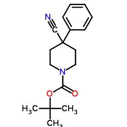 tert-butyl 4-cyano-4-phenylpiperidine-1-carboxylate Structure