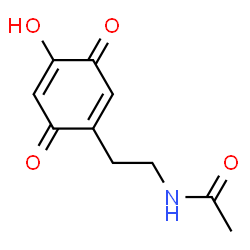 Acetamide, N-[2-(4-hydroxy-3,6-dioxo-1,4-cyclohexadien-1-yl)ethyl]- (9CI) structure