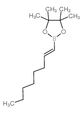 4,4,5,5-四甲基-2-(辛-1-烯-1-基)-1,3,2-二氧硼杂环戊烷结构式