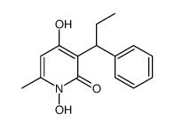 1,4-dihydroxy-6-methyl-3-(1-phenylpropyl)pyridin-2-one Structure