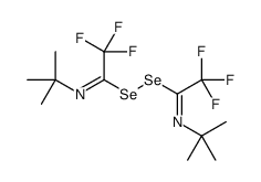 [N-tert-butyl-C-(trifluoromethyl)carbonimidoyl]selanyl N-tert-butyl-2,2,2-trifluoroethanimidoselenoate结构式