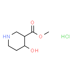 Methyl 4-hydroxypiperidine-3-carboxylate hydrochloride structure