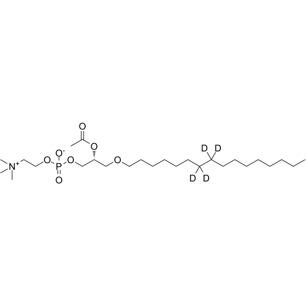 1-Palmityl-2-O-acetyl-3-glyceryl phosphorylcholine-d4 Structure