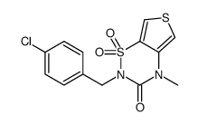 2-[(4-chlorophenyl)methyl]-4-methyl-1,1-dioxothieno[3,4-e][1,2,4]thiadiazin-3-one结构式