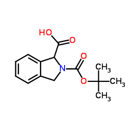 2-(tert-Butoxycarbonyl)isoindoline-1-carboxylicacid Structure