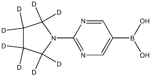 (2-(pyrrolidin-1-yl-d8)pyrimidin-5-yl)boronic acid Structure