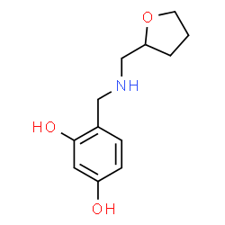 1,3-Benzenediol, 4-[[[(tetrahydro-2-furanyl)methyl]amino]methyl]- (9CI) Structure