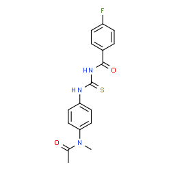 N-[({4-[acetyl(methyl)amino]phenyl}amino)carbonothioyl]-4-fluorobenzamide结构式