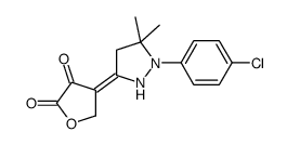 (4E)-4-[1-(4-chlorophenyl)-5,5-dimethylpyrazolidin-3-ylidene]oxolane-2,3-dione Structure