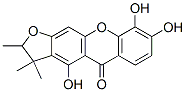 (+)-2,3-Dihydro-4,8,9-trihydroxy-2,3,3-trimethyl-5H-furo[3,2-b]xanthen-5-one结构式