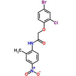 2-(4-Bromo-2-chlorophenoxy)-N-(2-methyl-4-nitrophenyl)acetamide结构式