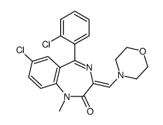 (3Z)-7-chloro-5-(2-chlorophenyl)-1-methyl-3-(morpholin-4-ylmethylidene)-1,4-benzodiazepin-2-one结构式