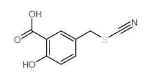 Benzoic acid, 2-hydroxy-5- (thiocyanatomethyl)-结构式