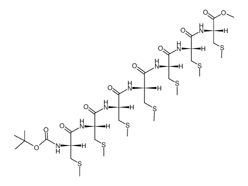 Boc-Cys(CH3)-Cys(CH3)-Cys(CH3)-Cys(CH3)-Cys(CH3)-Cys(CH3)-Cys(CH3)-OCH3结构式