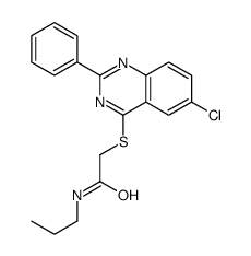 Acetamide, 2-[(6-chloro-2-phenyl-4-quinazolinyl)thio]-N-propyl- (9CI)结构式