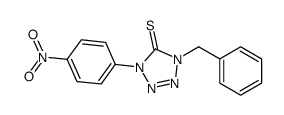 1-benzyl-4-(4-nitrophenyl)tetrazole-5-thione Structure