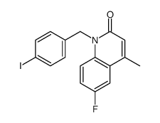 6-fluoro-1-[(4-iodophenyl)methyl]-4-methylquinolin-2-one结构式