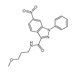 N-(3-methoxypropyl)-6-nitro-1-phenylindazole-3-carboxamide结构式