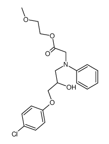 {[3-(4-Chloro-phenoxy)-2-hydroxy-propyl]-phenyl-amino}-acetic acid 2-methoxy-ethyl ester结构式