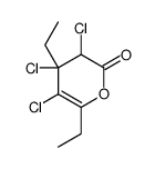 3,4,5-trichloro-4,6-diethyl-3H-pyran-2-one Structure