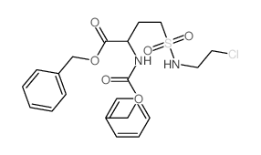 Butanoicacid, 4-[[(2-chloroethyl)amino]sulfonyl]-2-[[(phenylmethoxy)carbonyl]amino]-,phenylmethyl ester结构式