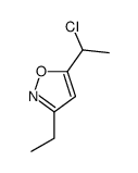 Isoxazole, 5-(1-chloroethyl)-3-ethyl- (9CI) structure