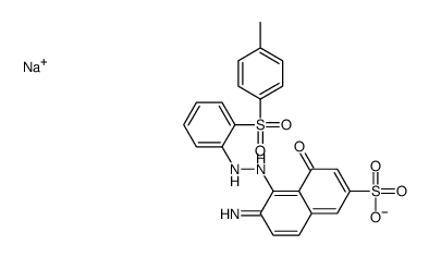 sodium 6-amino-4-hydroxy-5-[[2-[(p-tolyl)sulphonyl]phenyl]azo]naphthalene-2-sulphonate structure