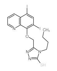 4-butyl-5-[(5,7-diiodoquinolin-8-yl)oxymethyl]-2H-1,2,4-triazole-3-thione picture