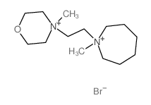 1H-Azepinium,hexahydro-1-methyl-1-[2-(4-methylmorpholinium-4-yl)ethyl]-, bromide (1:2) Structure