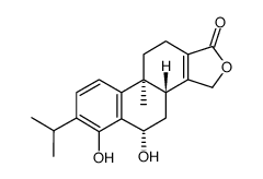 7β,14,19-trihydroxy-18(4->3)abeo-abieta-3,8,11,13-tetraen-18-oic acid lactone Structure