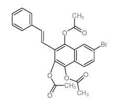 [1,4-diacetyloxy-6-bromo-3-(2-phenylethenyl)naphthalen-2-yl] acetate Structure