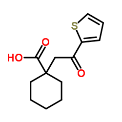 1-[2-Oxo-2-(2-thienyl)ethyl]cyclohexanecarboxylic acid结构式