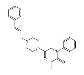 1-Cinnamyl-4-<(N-propioanilido)acetyl>piperazine Structure