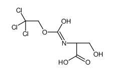 (2S)-3-hydroxy-2-(2,2,2-trichloroethoxycarbonylamino)propanoic acid Structure