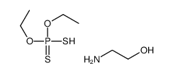 O,O-diethyl hydrogen dithiophosphate, compound with 2-aminoethanol (1:1)结构式