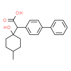 alpha-(1-Hydroxy-4-methylcyclohexyl)-biphenylacetic acid, cis-(-)- Structure