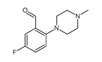 Benzaldehyde, 5-fluoro-2-(4-methyl-1-piperazinyl) Structure