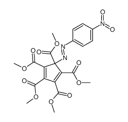 pentamethyl 5-((4-nitrophenyl)diazenyl)cyclopenta-1,3-diene-1,2,3,4,5-pentacarboxylate结构式