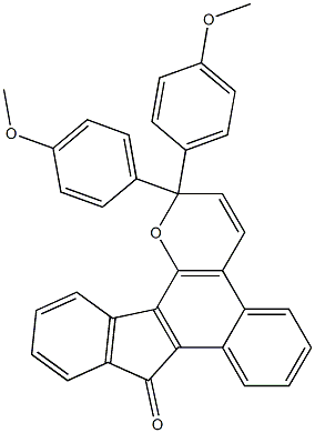 2,2-bis(4-methoxyphenyl)benzo[f]indeno[2,1-h]chromen-9(2H)-one Structure