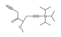 (4R)-4-methoxy-3-oxo-7-tri(propan-2-yl)silylhept-6-ynenitrile结构式