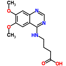 4-(6,7-DIMETHOXY-QUINAZOLIN-4-YLAMINO)-BUTYRIC ACID结构式