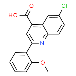 6-CHLORO-2-(2-METHOXYPHENYL)QUINOLINE-4-CARBOXYLIC ACID Structure